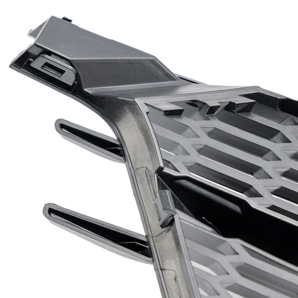 Audi A6 C7 Facelift 2015-2016 W/ACC Hole Pair Front Bumper Lower Light Cover Grille Black Grill