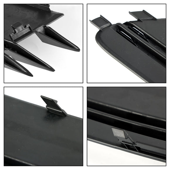 Audi 2012-2015 A6 C7 2PCS Front Fog Light Cover Bezel Black Chrome Grille