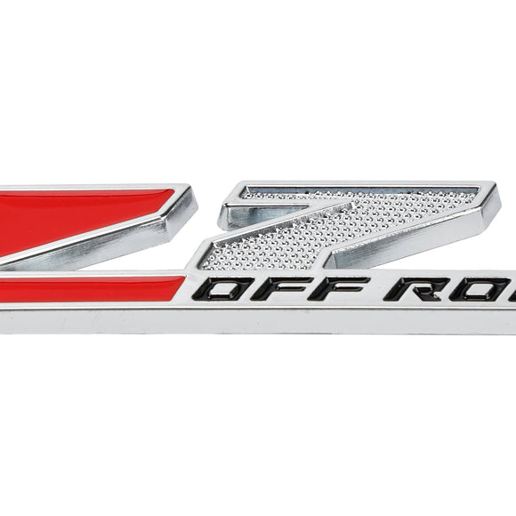 Z71 emblema OFF ROAD grade frontal para Silverado Sierra Grill emblema cromado vermelho