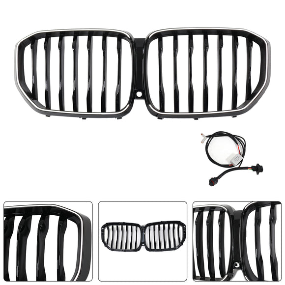 Grade dianteira em forma de rim preta brilhante para BMW X5 G05 2019-2022 M-Performance