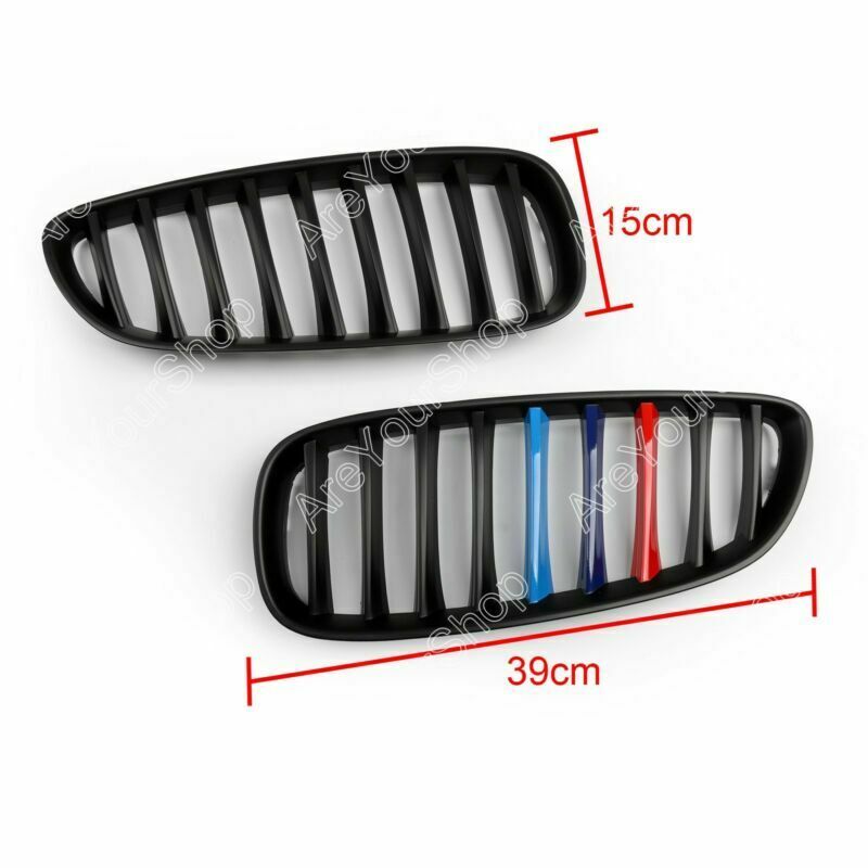 BMW 2009-2016 Z4 E89 28i 30i 35i 35is 2Pcs M-Color Front Kidney Grille Matte Black Grill - 0