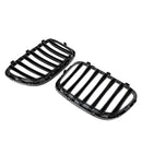 BMW 2009-2014 X1 E84 sDrive20i/xDrive28i/sDrive18d Gloss Black Grille Front Hood Kidney Grill-4