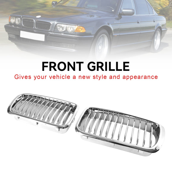 BMW 1994-2001 BMW 7 Series E38 740i/740iL/750iL/728i/735i Front Kidney Grill Chrome Grille