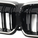 Grade de rim preta de ripas duplas 51138072085 para BMW Série 3 G20 2019-2022-9
