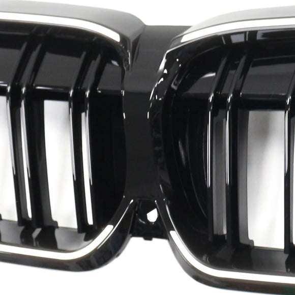 Grade de rim preta de ripas duplas 51138072085 para BMW Série 3 G20 2019-2022