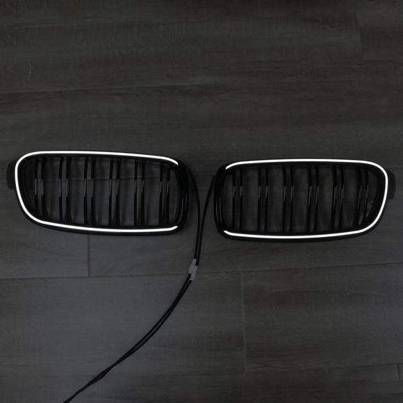 Double Slat Front Kidney Grille Grill Fit BMW 3 Series F30 F31 F35 2012-2019