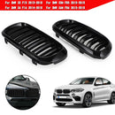 2013-2018 BMW X5 X6 X5M X6M xDrive35i/xDrive50i/xDrive40e/xDrive30d/M50d Front Kidney Gloss Black Grille-4