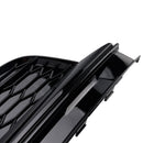 Amortecedor dianteiro luz de nevoeiro favo de mel grade capa preto brilhante grill caber audi a5 s-line s5 2017-2019-5