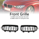 Double Slat Front Kidney Grille Grill Fit BMW 3 Series F30 F31 F35 2012-2019-3