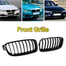 BMW 2012-2019 3 Series F30 F31 318i/320i/328i/330i/335i/340i/320d Gloss Black Grill Front Kidney Grille-4