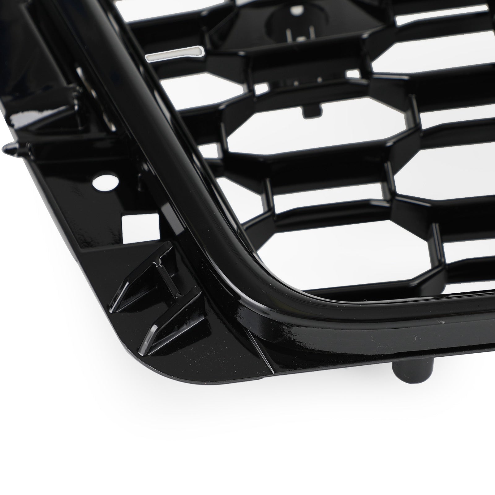 Grille en nid d'abeille de remplacement de calandre hexagonale en maille de style RS4 pour Audi A4/S4 2017-2019 Grille noire