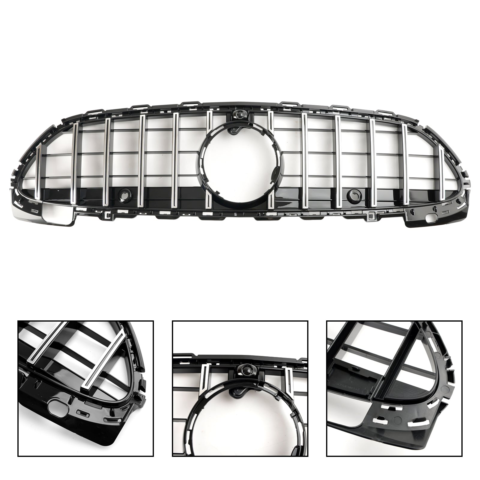 Grille de pare-chocs avant de style AMG Mercedes Benz 2021.6-2023 Classe C W206 C200/300/220d/C43 Grille noire