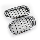 2002-2005 BMW Série 3 E46 320d/318i/320i/330d/325i/330i Berline/Touring Grill Noir/Chrome Diamant Calandre-6