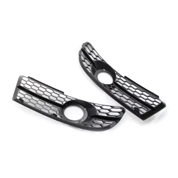 2005-2008 audi a4 s-line/s4 b7 favo de mel grade de luz de nevoeiro amortecedor dianteiro inferior grill preto capa 8e0807681f 8e0807682f