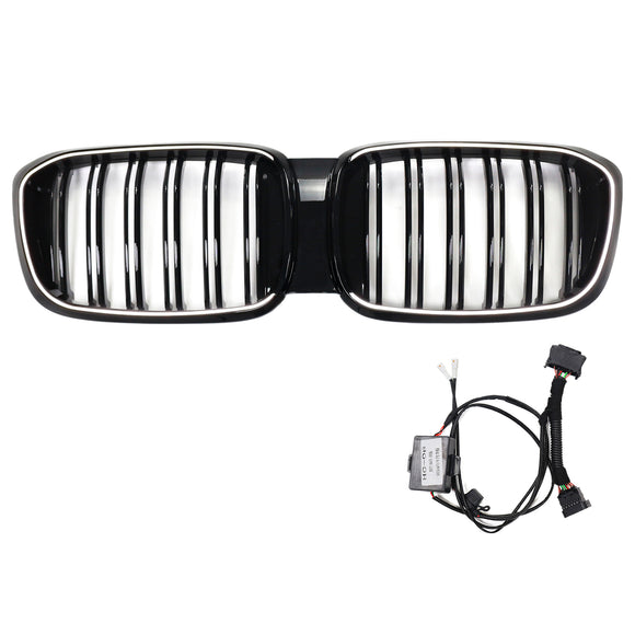 Grade dianteira de malha de rim adequada para BMW X4 G02 X3 G01 G08 2018-2021 pré LCI