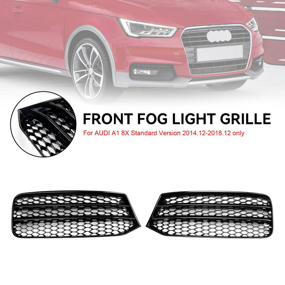 2015-2018 Audi A1 8X Honeycomb Lower Grile Front Bumper Pair Fog Light Cover Grill 8XA807681B 8XA807682B