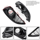 Ford 2013-2017 Fiesta C1BB15A298AA C1BB15A299AA Pair Grille Gloss Black Front Fog Light Lamp Cover-2