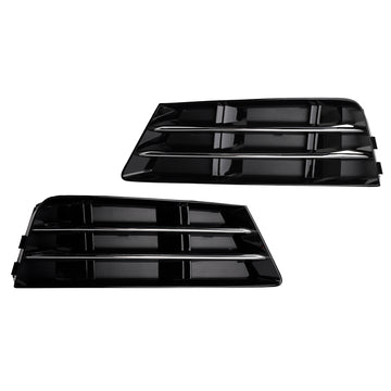 2 peças grade de luz de nevoeiro frontal inferior grade do para-choque para AUDI A4 B9 2016-2018