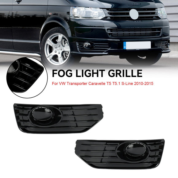 Volkswagen Transporter Caravelle T5 T5.1 S-Line 2010-2015 Cubierta de luz antiniebla Inserto Parrilla S-line