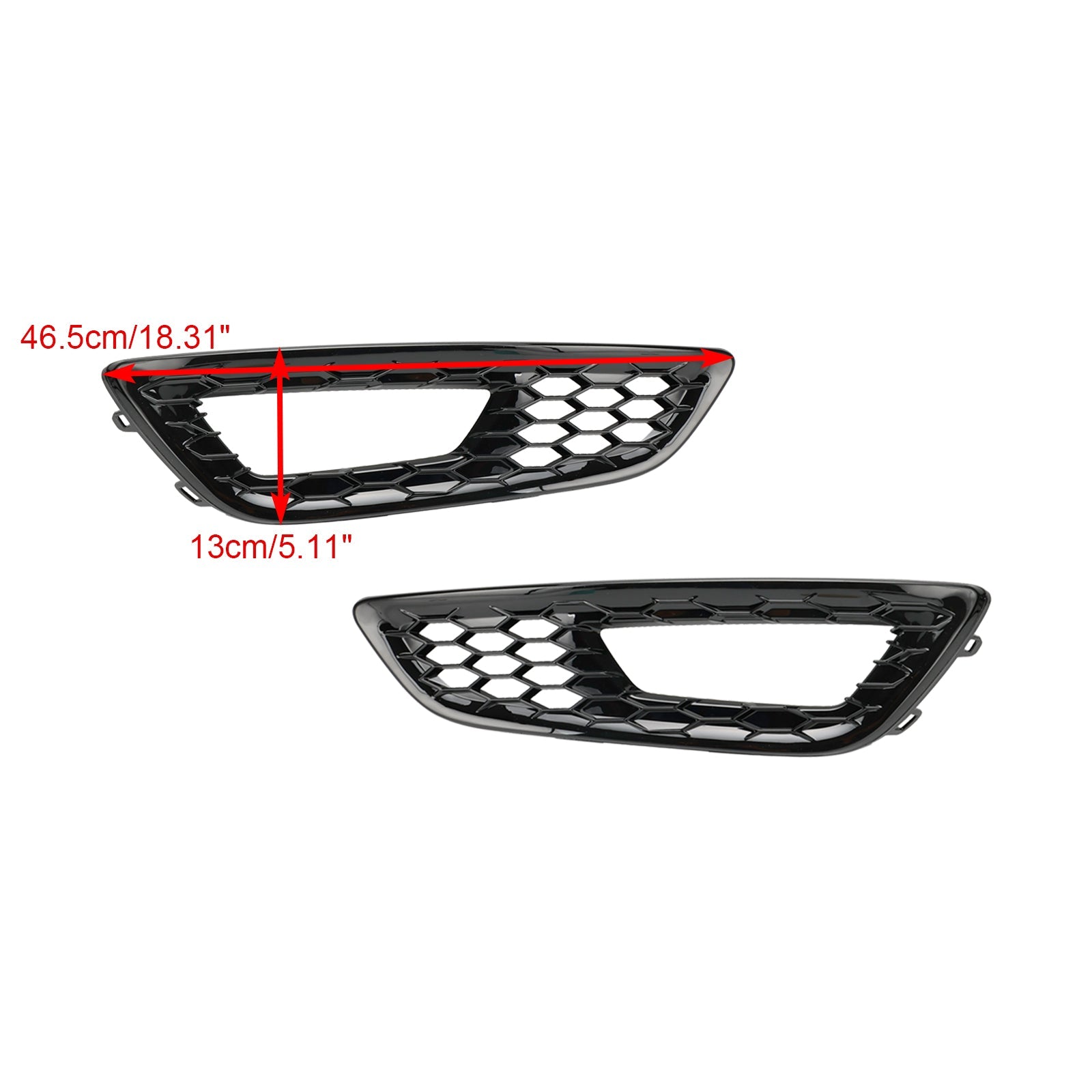 Ford 2015-2018 Focus F1EZ15266D F1EZ15266G 2PCS Front Bumper Fog Light Lamp Cover Bezel Grille - 0