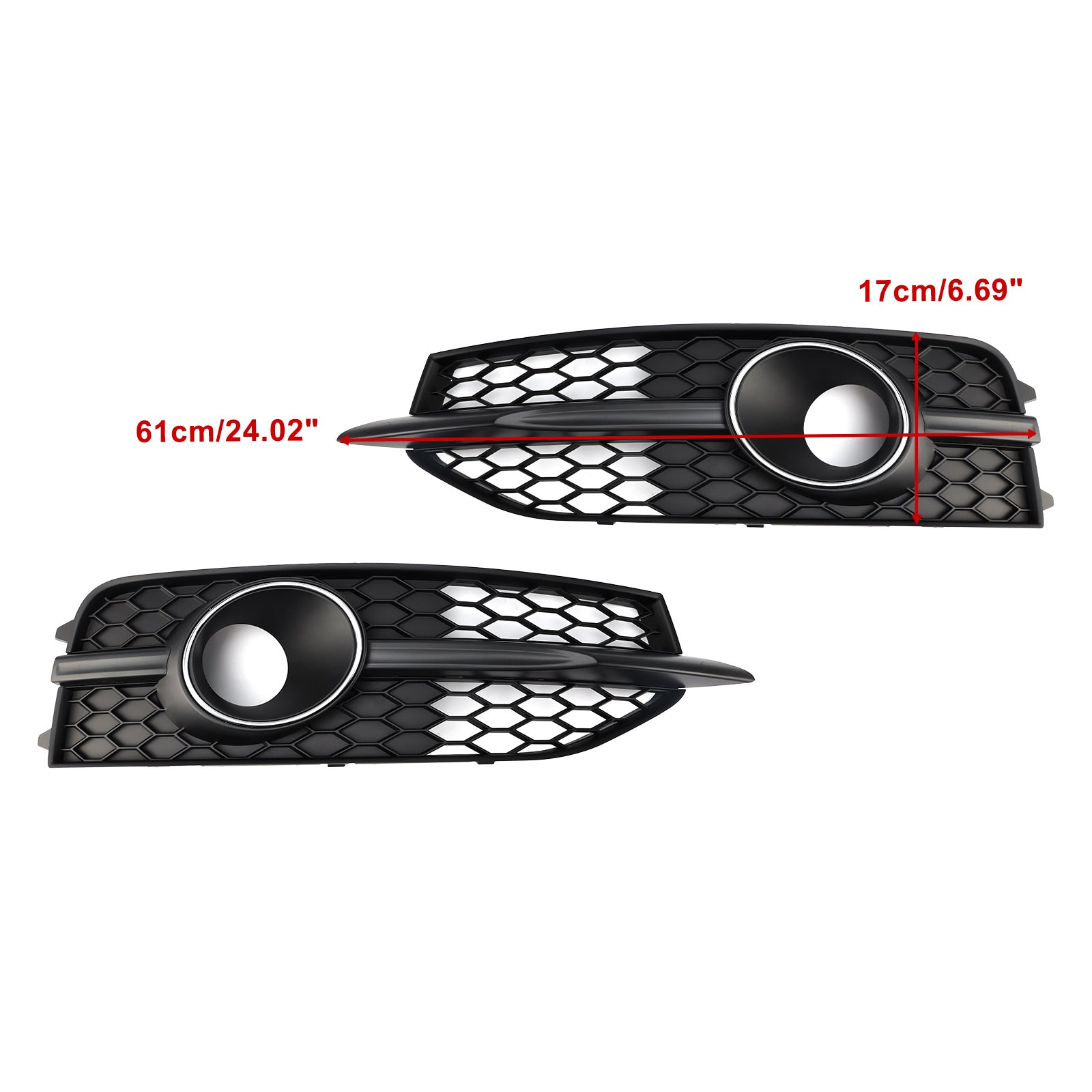 Audi A7 S-Line/S7 2012-2015 parachoques delantero negro rejilla de luz antiniebla cubierta de parrilla inferior de panal 4G8807681C9B9 4G8807682C9B9