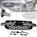 Ford Ranger Next Gen T9 2023-2025 Calandre de pare-chocs avant noire avec lumière LED-3