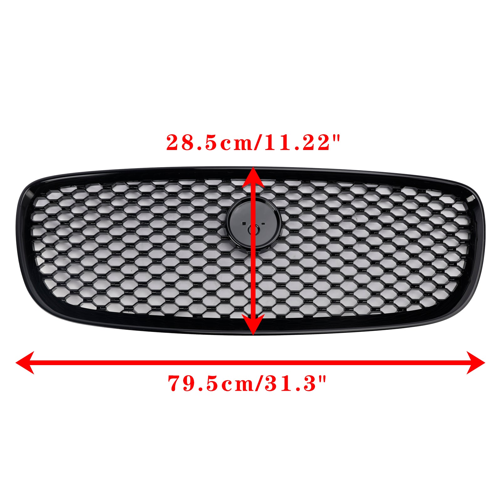 Jaguar XF 2016-2019 XF-R Style Grille Front Bumper Gloss Black Replacement Grill - 0