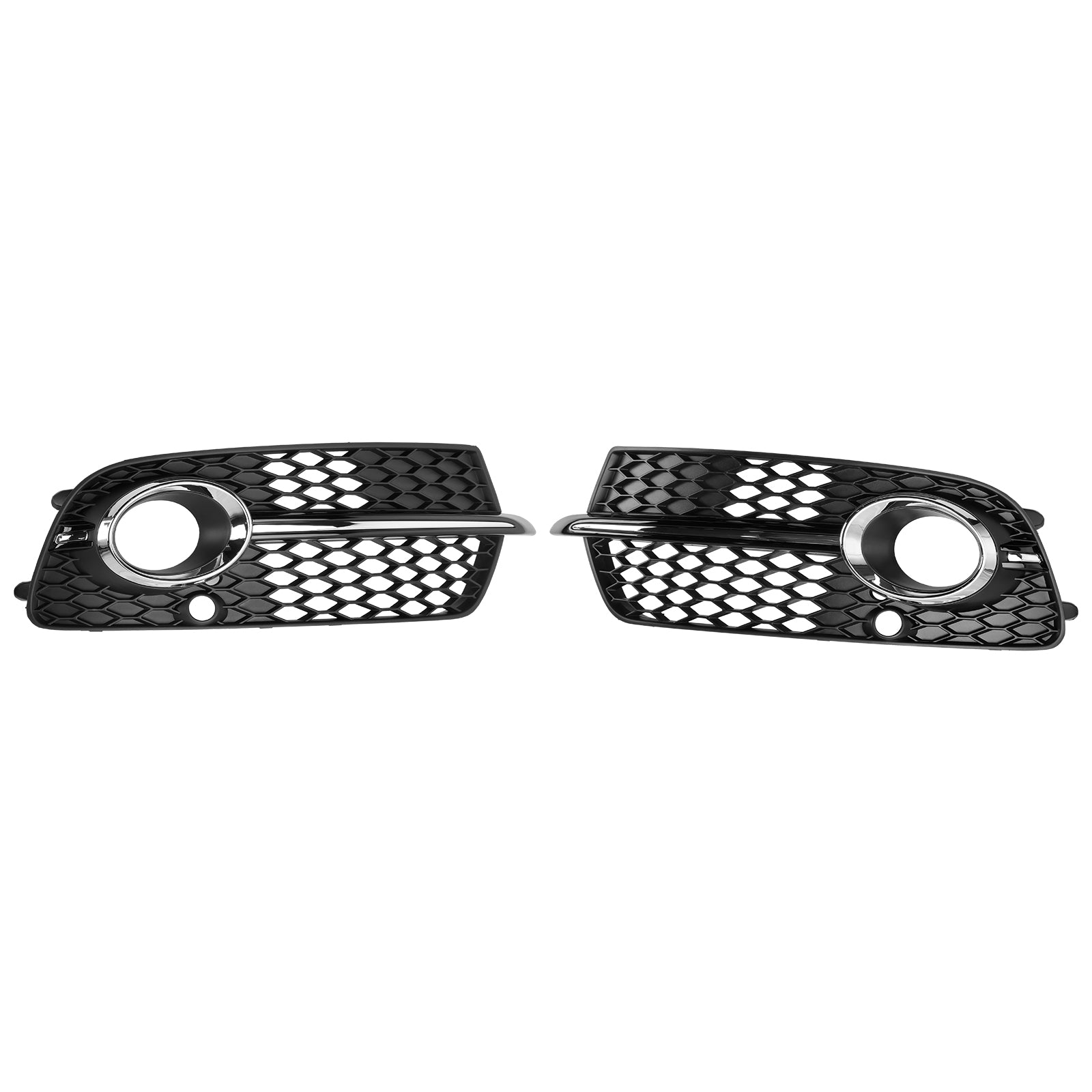 Parrilla de luz antiniebla delantera para Audi Q5 S-Line SQ5 2014-2017, rejilla cromada negra