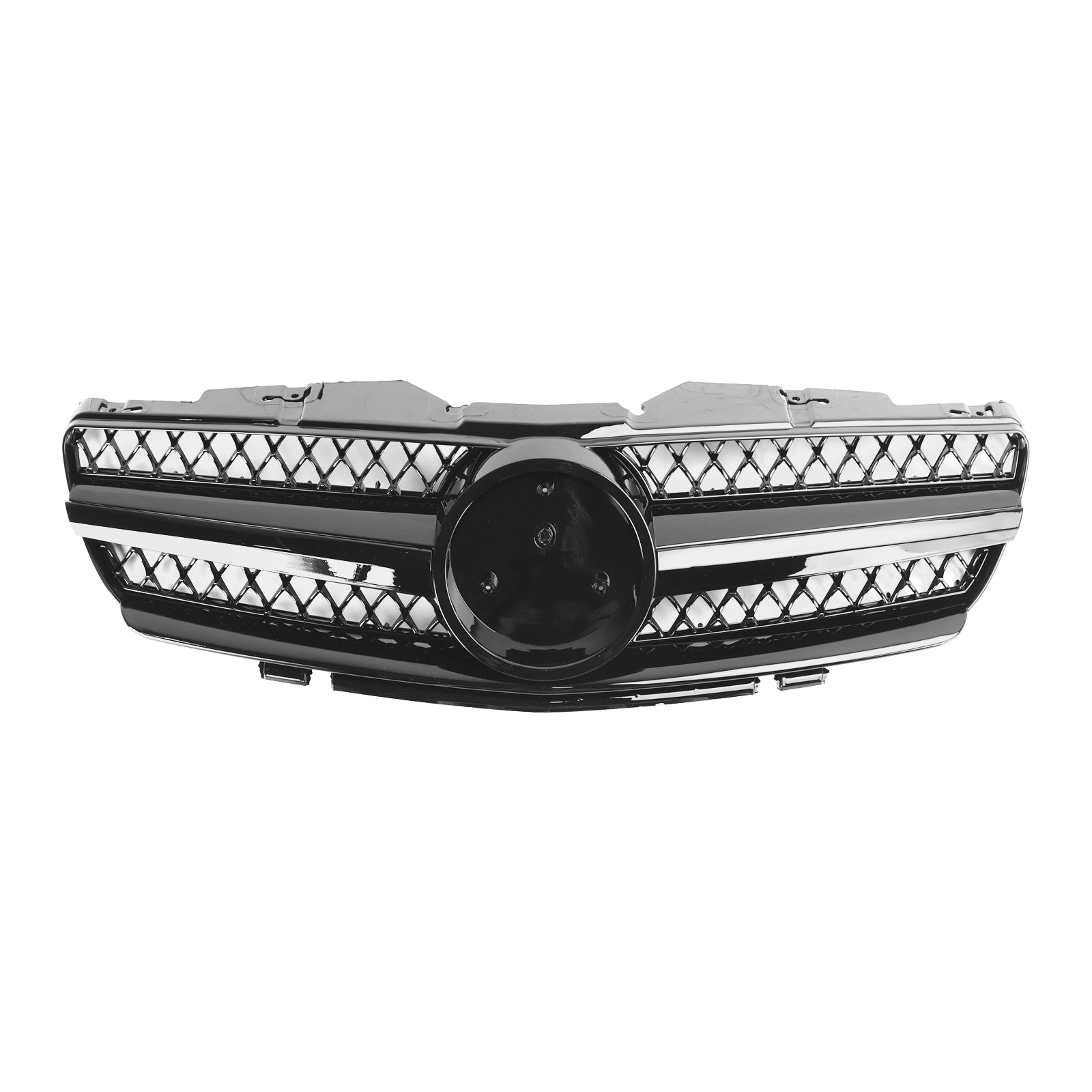 Mercedes Benz 2002-2006 R230 SL Class SL350/500/600/SL55/65 1 Fin Star Grill black Chrome Grille