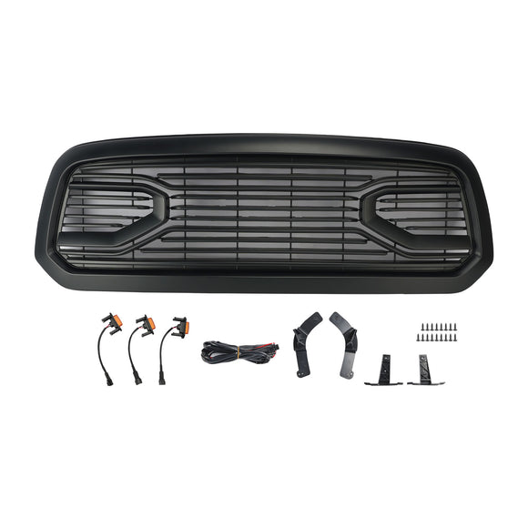 Musta Big Horn Style etupuskurin säleikkö Fit Dodge Ram 1500 2013-2018