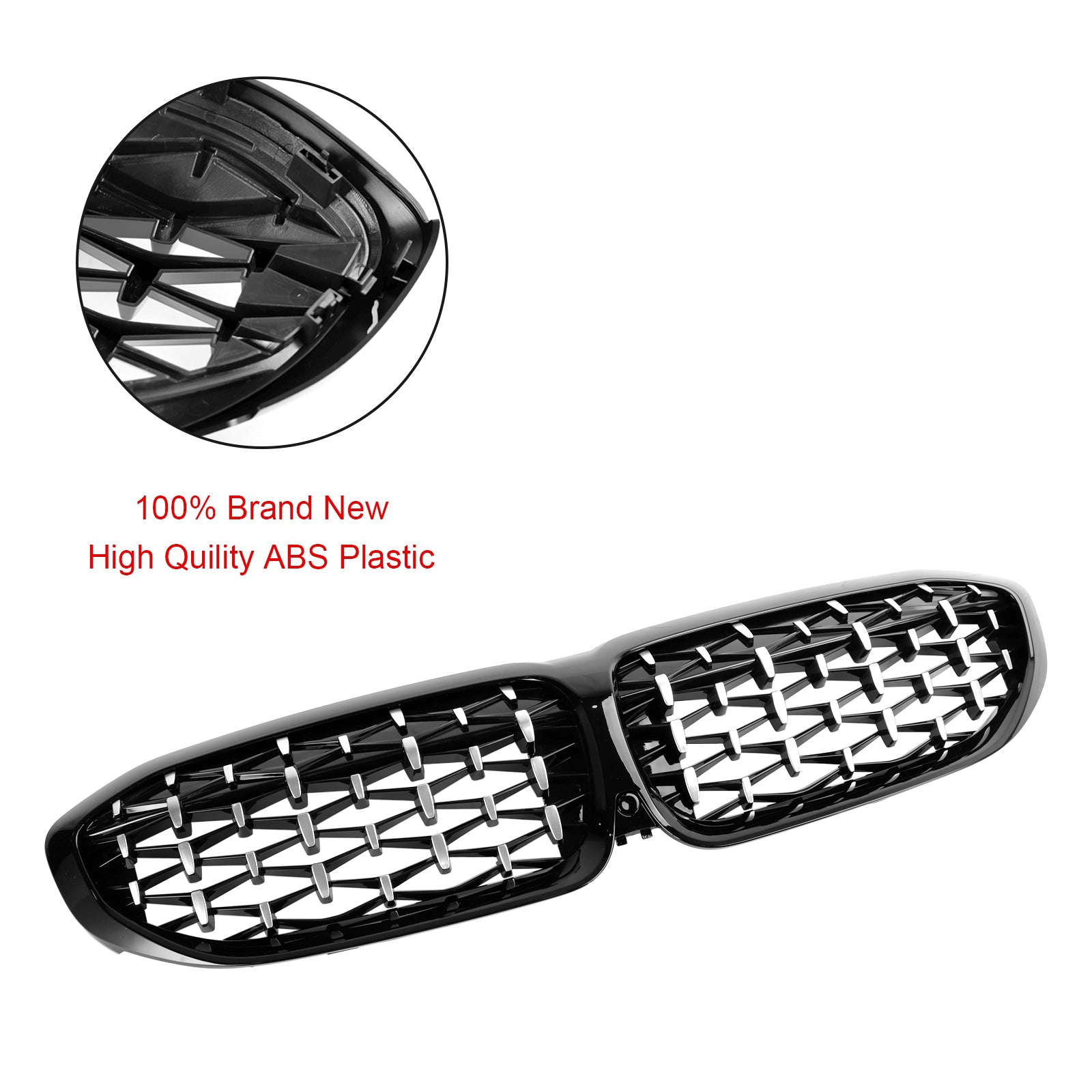 2019-2022 BMW 3 Series G20 320i/330i/320d/M340i/318i/330e Diamond Kidney Grille Grill