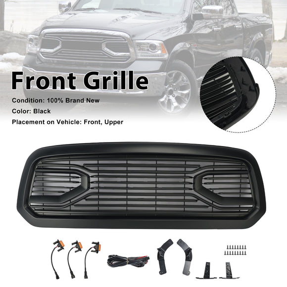 Musta Big Horn Style etupuskurin säleikkö Fit Dodge Ram 1500 2013-2018