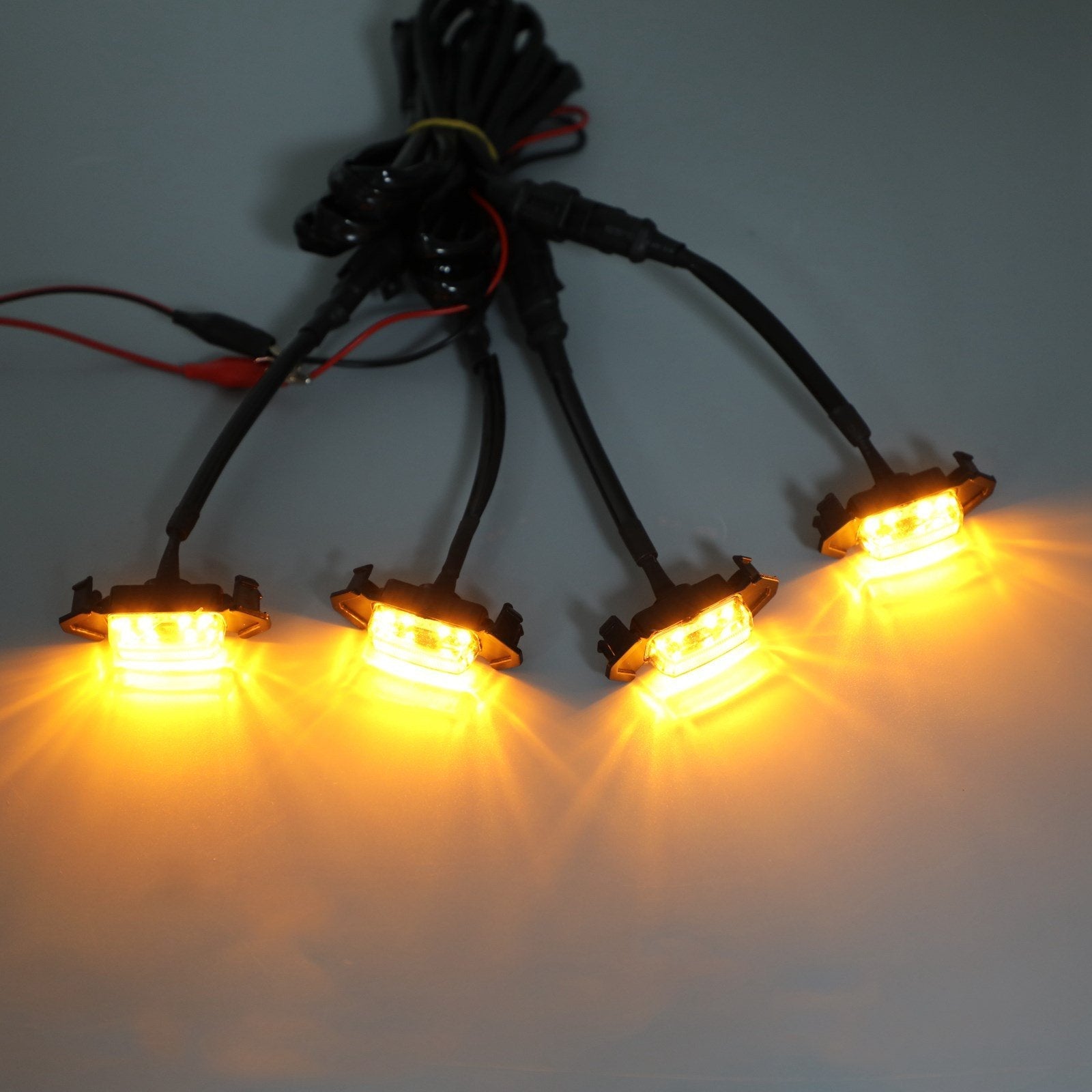 Rejilla de parachoques delantero Tacoma 2016-2020 PT228-35170 transparente 4 piezas/juego de luces LED genéricas