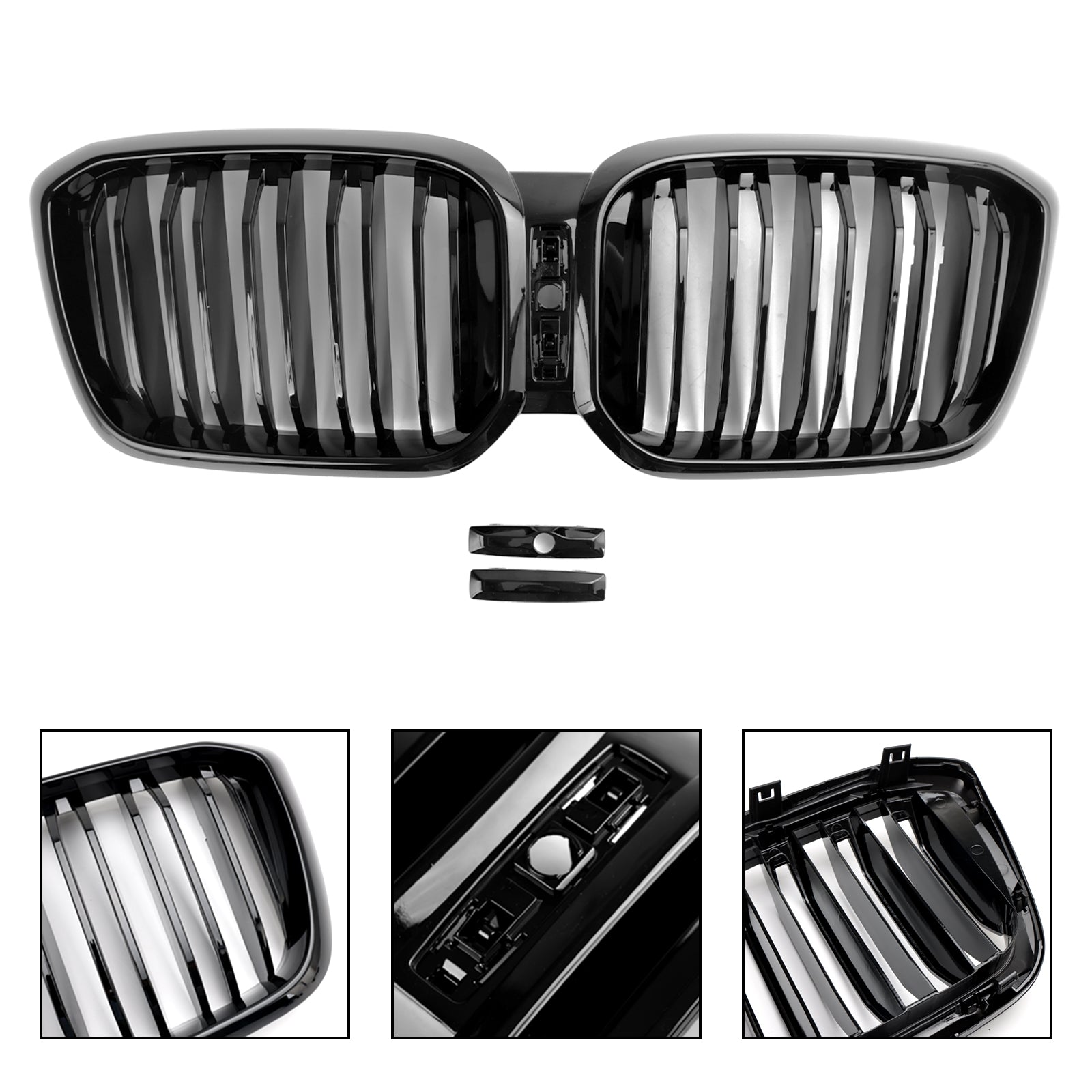 Grille de calandre avant noire brillante pour BMW X3 G01 X4 G02 2022.6-2023