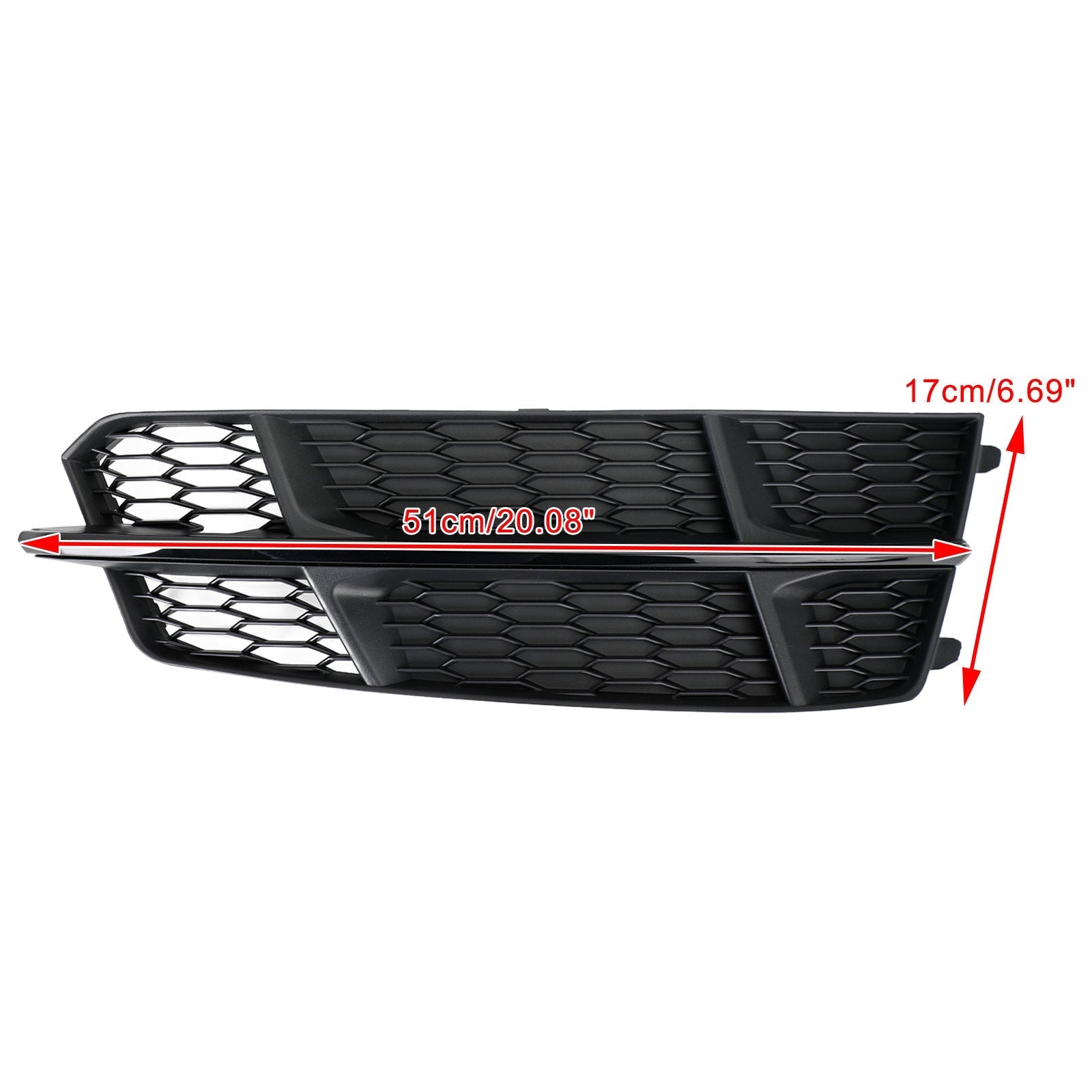 Audi A6 C7 S-Line Bumper 2016-2018 Front Bumper Lower Grille Grill Matt Black 4G0807681AN 4G0807682AN Generic