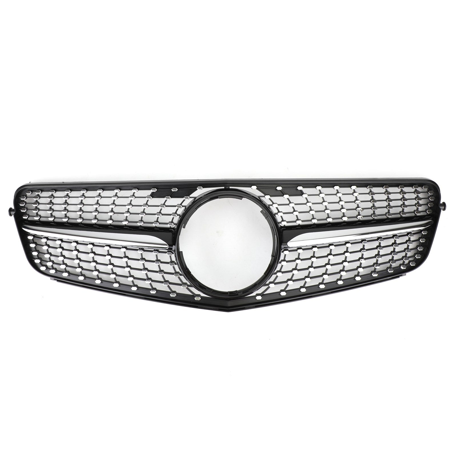 2008-2014 Mercedes Benz C-Class W204 C200 C230 C250 C300 C350 Diamond Black Chrome Front Grille Grill