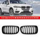 2013-2018 BMW X5 X6 X5M X6M xDrive35i/xDrive50i/xDrive40e/xDrive30d/M50d Front Kidney Gloss Black Grille-3