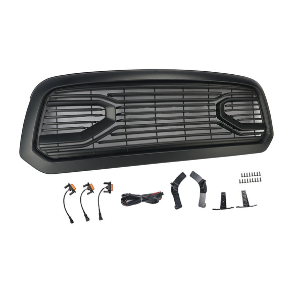 Musta Big Horn Style etupuskurin säleikkö Fit Dodge Ram 1500 2013-2018
