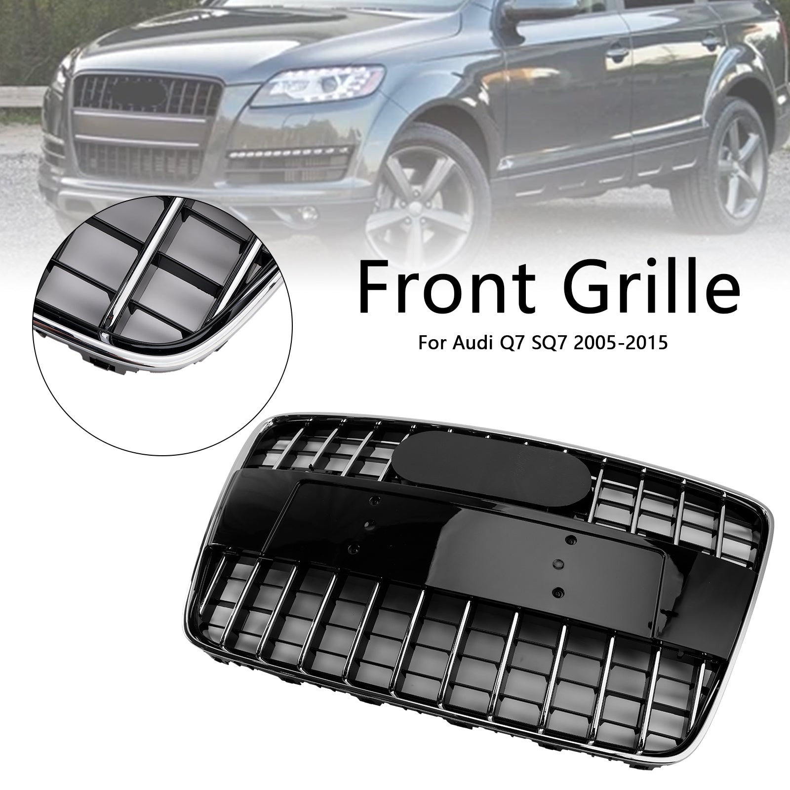 Grille de calandre de pare-chocs avant de style sportif pour Audi Q7 SQ7 2005-2015