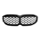 2019-2024 BMW 1 Series F40 118i 120i 116d 118d M135i Front Kidney Grill Diamond Gloss Black Grille-1