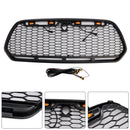 Ford Transit MK8 2015 2016 2017 2018 2019 Mat Zwart Honingraat Stijl Grill Voorbumper Luchtinlaat Radiator Grille W/LED Licht-6