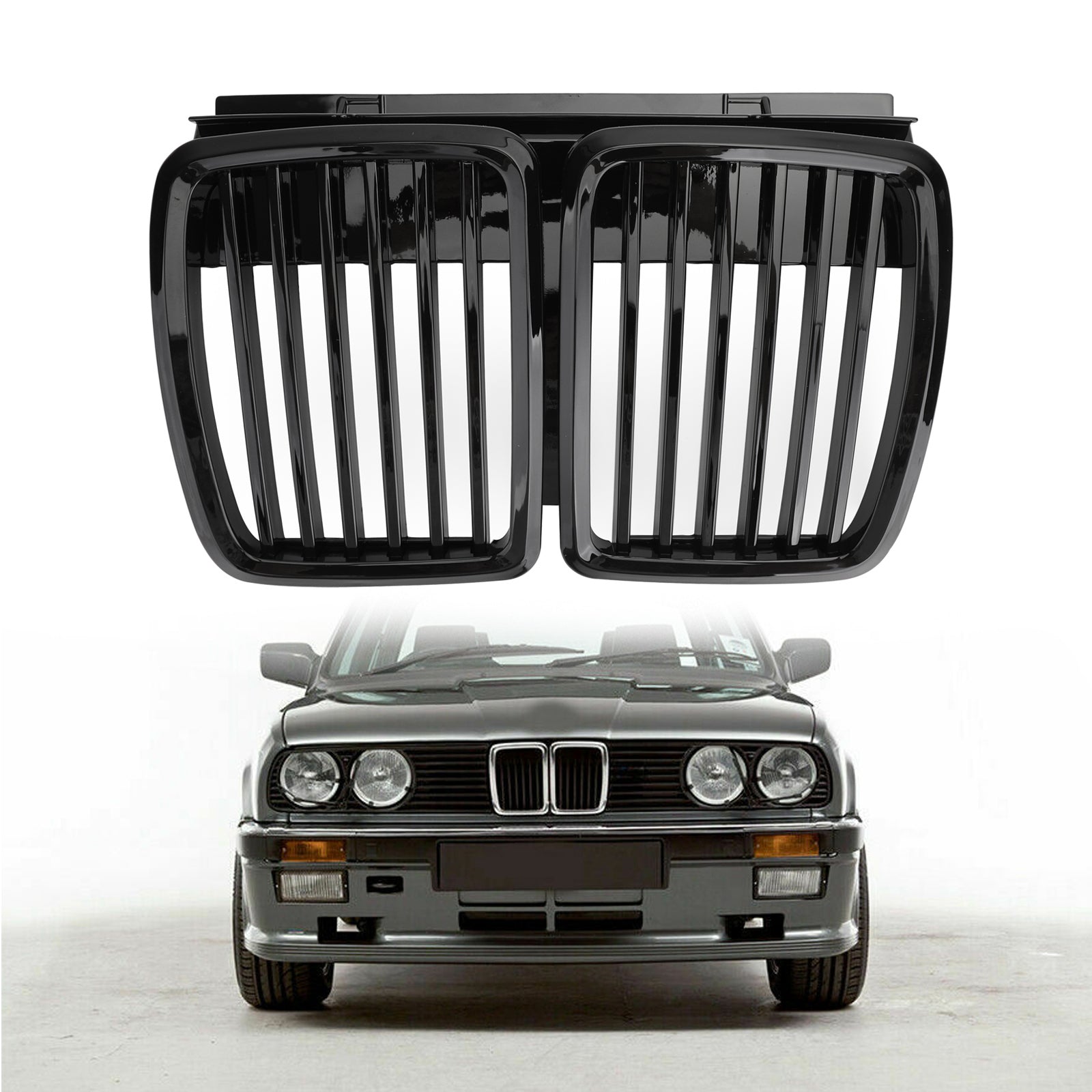 1983-1991 BMW E30 M3 3 Serie Front Grille 3 Series Front Hood Kidney Grille Grill Generic