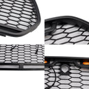 Ford Transit MK8 2015 2016 2017 2018 2019 Mat Zwart Honingraat Stijl Grill Voorbumper Luchtinlaat Radiator Grille W/LED Licht-12