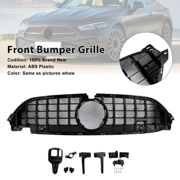 Front Bumper Grille Grill Fit Mercedes-Benz CLE-Class W236 C236 2024-2026 Black