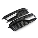 2013-2016 Audi A5 S-Line / S5 Pair Front Fog Lamp Black Trim Grills Grill Generic-6