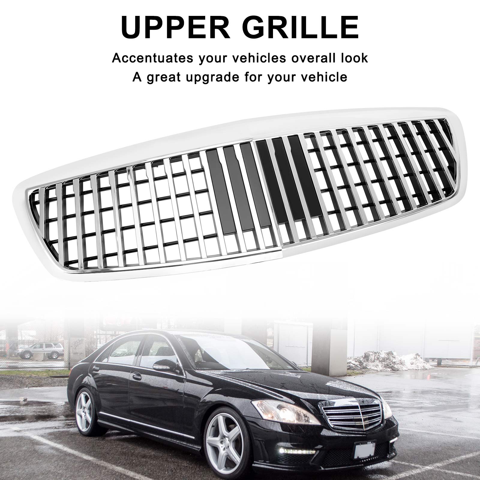 2007-2009 Mercedes Benz S-Class W221 S350 S450 S550 S63 AMG MayBach Style Grill Chrome Grille