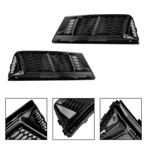 Audi A4 B9 2016-2018 Parrilla de luz antiniebla delantera estilo panal estándar Parachoques delantero Parrilla inferior negra