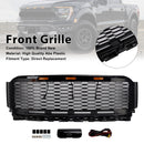 Vervanging ABS Voorbumper Grille Grill Fit Ford F150 2021-2023 Raptor W/LED-1