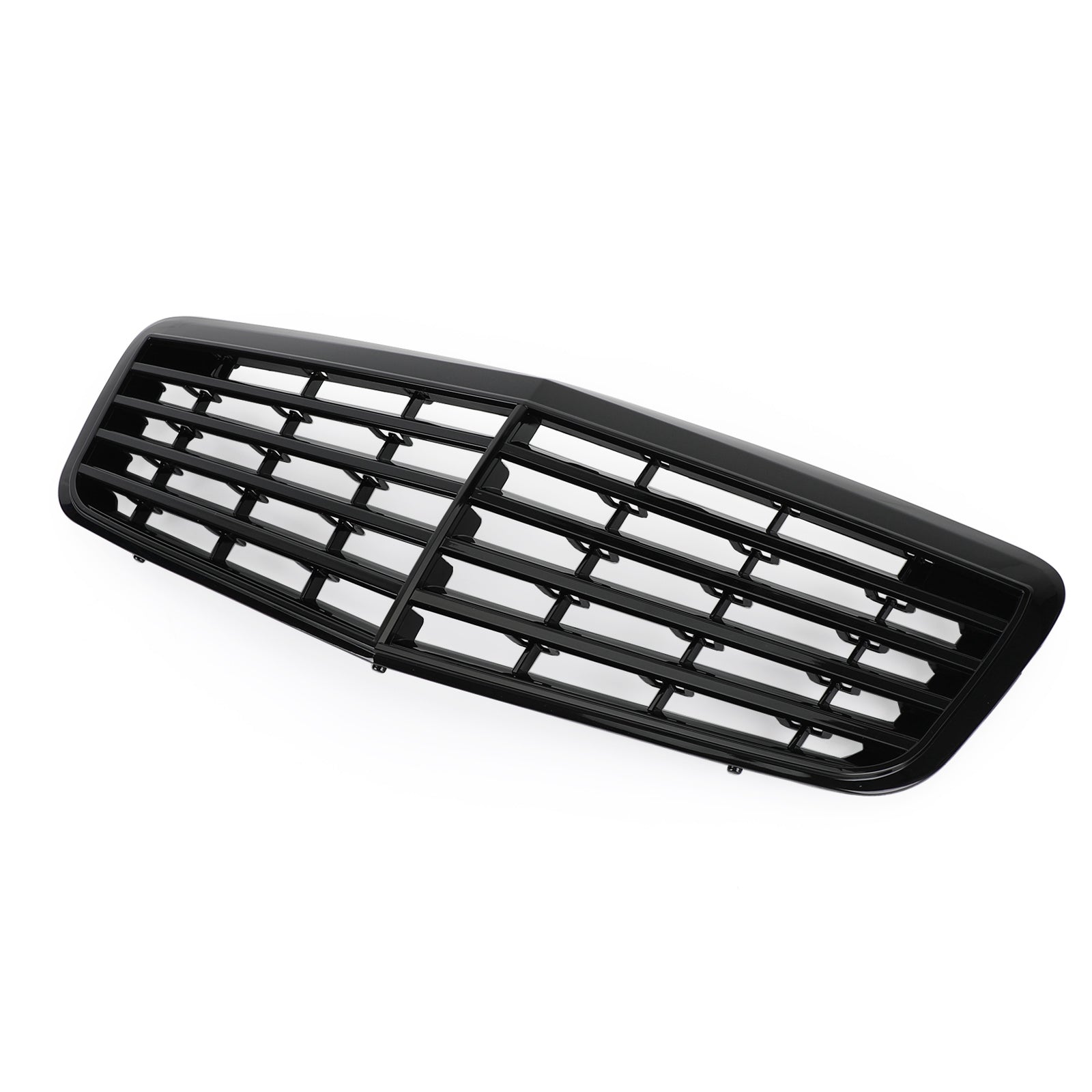 2007-2009 Mercedes Benz E-Class W211 E350 E500 E63 AMG Front Bumper Grille Gloss Black Grill