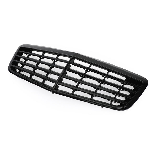 2007-2009 Mercedes Benz E-Class W211 E350 E500 E63 Front Bumper Grille Gloss Black Grill